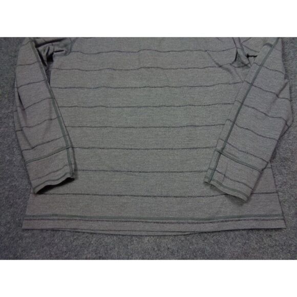 Lululemon Surge Warm Half Zip Pullover Shirt Mens L Gray Striped Long Sleeve - Picture 7 of 11